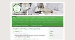 Desktop Screenshot of forschungsinstitut-biopol.de