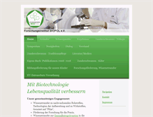 Tablet Screenshot of forschungsinstitut-biopol.de